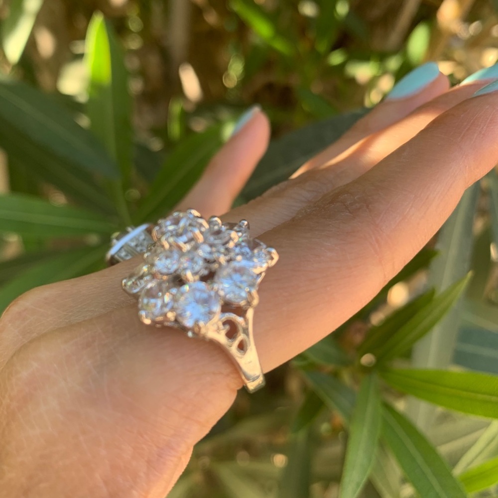 Flower Cz ring - Picture 3 of 6